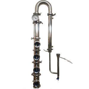 Stillmate SS 3" x 4 Plate Modular Spirits Still Column/Condensor