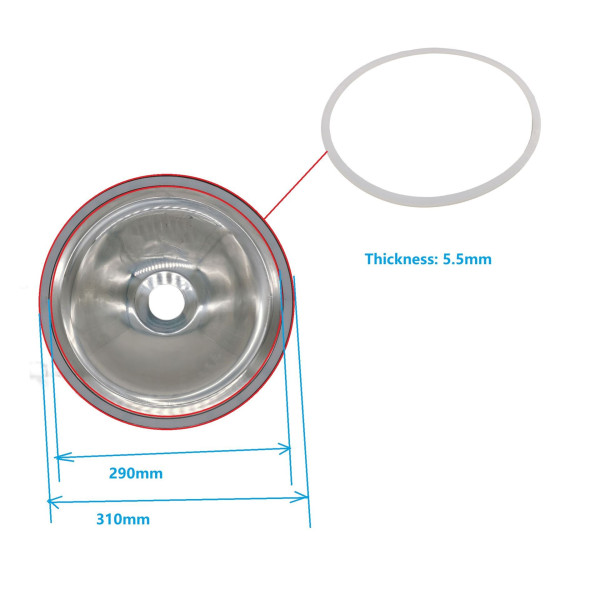 Extra Thick Silicone Gasket/Seal for SS Lid of 35L Digiboil/Brewzilla
