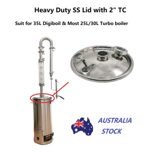 Heavy duty Stainless Steel Lid for 35L Digi boiler with 2" fitting and sight glass