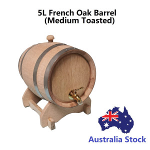 5L French Oak Barrel with brass tap