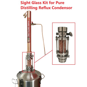 New Stainless steel 2“ Sight glass Extension Kit for Pure Distilling reflux Condensor