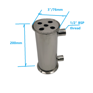3" x 200mm Stainless Steel Condensor/Dephlegmator