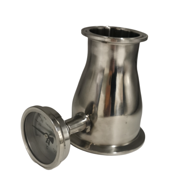 3"-2" SS Tri-clover Reducer  with thermometer