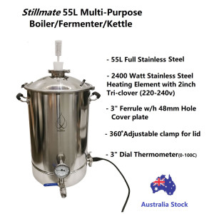 StillMate 55L Multi-Purpose 240V/2400W Electrical Boiler/Fermenter/Kettle