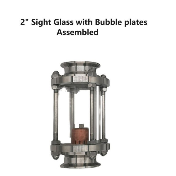 2 Inch Tri-clover Sanitary Sight Glass with 2" bubble plate