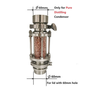 New Stainless steel 2“ Sight glass Extension Kit for Pure Distilling reflux Condensor