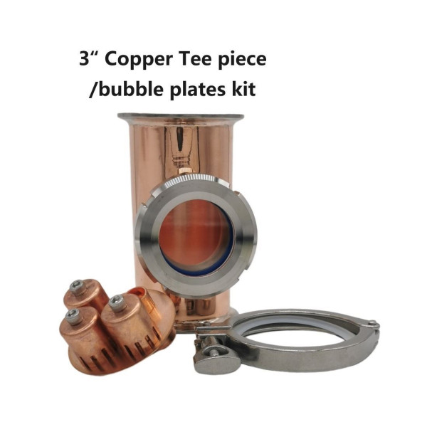 3 Inch Copper Tee Piece /bubble plate Set