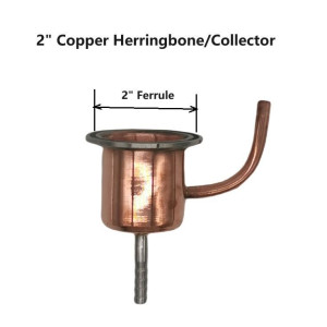 2" Tri-clover Fitting Copper Herringbone/Spirits collector