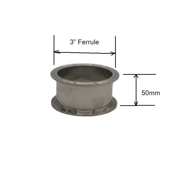 3 Inch Long Column Pipe - 50mm Short Pipe