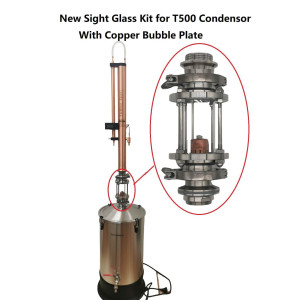 Up-graded 2“ Sight glass Extension Kit for Still Spirits T500 Condensor with bubble plate