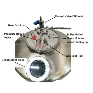 New 65L Stainless Steel Conical Fermenter Basic Setup