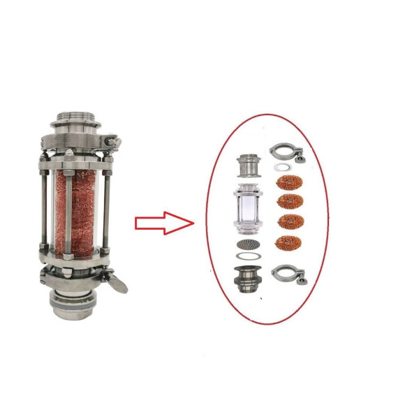 New Up-graded 2“ Sight glass Extension Kit for Still Spirits T500 Condenser