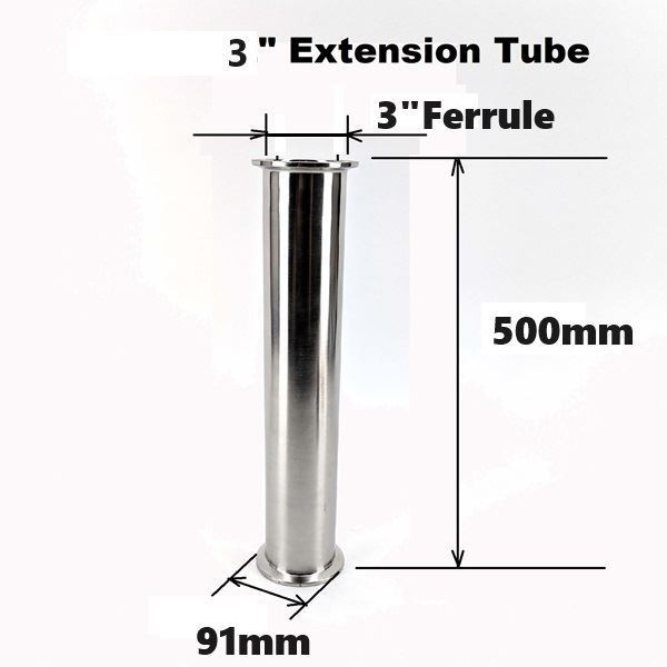 3 Inch Triclover Stainless steel Column Pipe - 500mm