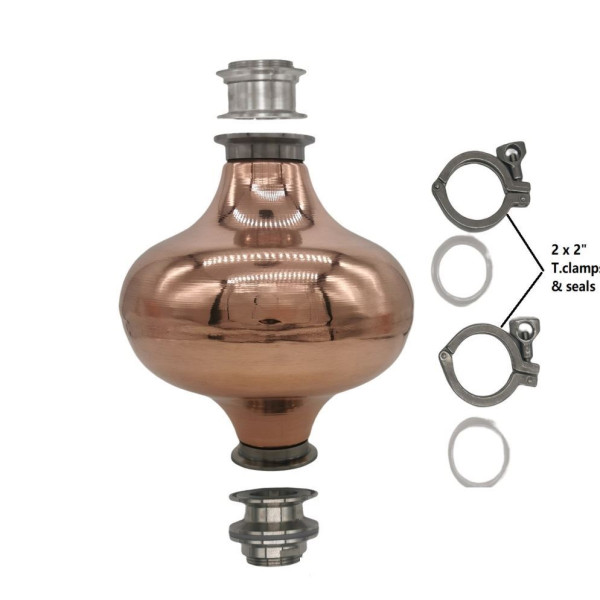 35L Alembic Copper Pot  still With Onion V3510 - With sight glass