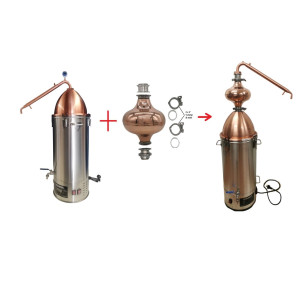 35L Alembic Copper Pot  still With Onion V3510 - With sight glass