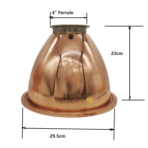 Stillmate Pure Copper Alembic Dome/Lid 30cm with 4" Ferrule