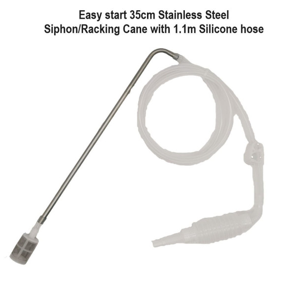 Easy start Stainless steel racking cane/siphon 35cm