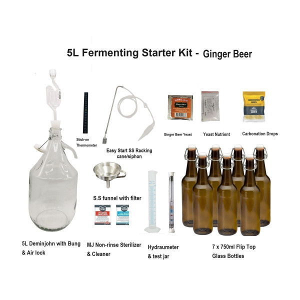 5L Brewing Fermenting Starter Kit - Ginger Beer