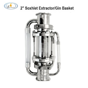 2" Stainless steel Soxhlet Distillation Extractor/Gin Basket