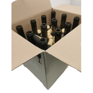 12 x 750Ml Cork Neck Wine Bottles Kit with Cork and shrink sleeves
