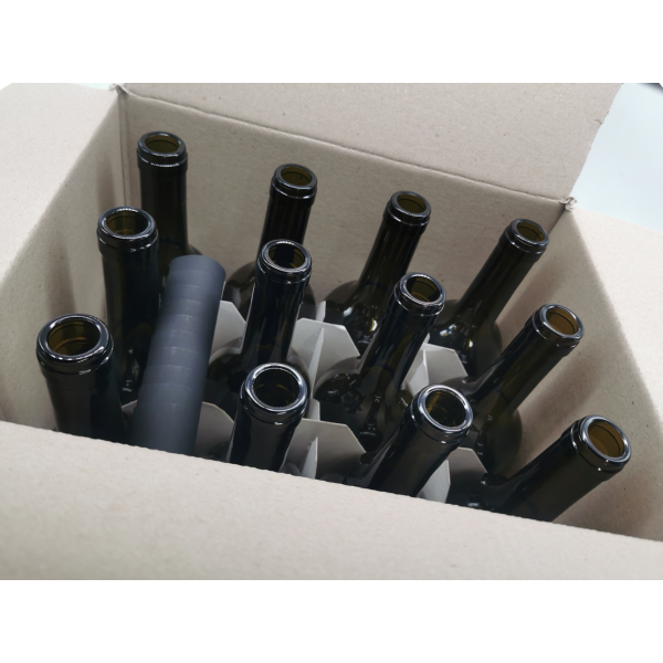 12 x 750Ml Cork Neck Wine Bottles Kit with Cork and shrink sleeves