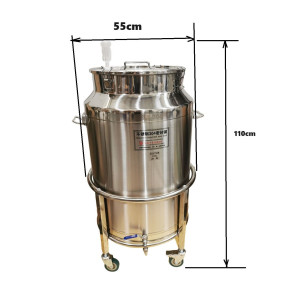125L Full stainless steel Fermenter/Storage Tank with SS Dolly