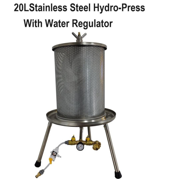 20L Stainless Steel Hydro-Press with water regulator