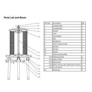 40L Stainless Steel Hydro-Press with Water Regulator