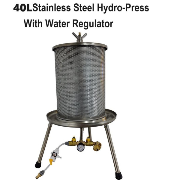 40L Stainless Steel Hydro-Press with Water Regulator