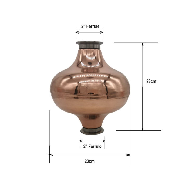 Small 2“-2" Fitting Copper Onion Head/Helmet