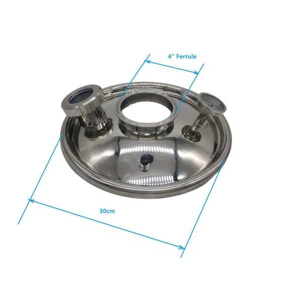 Heavy duty Stainless Steel Lid for 35L Digi boiler with 4" fitting and sight glass