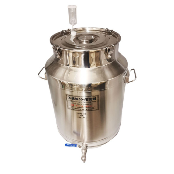 64L Full stainless steel Fermenter/Storage Tank with SS Dolly