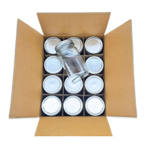 12 x 1000mL Wide Mouth Quart Mason Jars & Lids