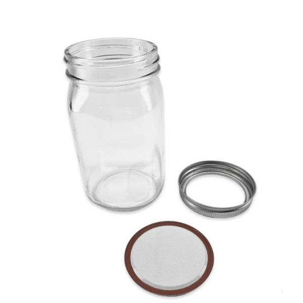 12 x 1000mL Wide Mouth Quart Mason Jars & Lids