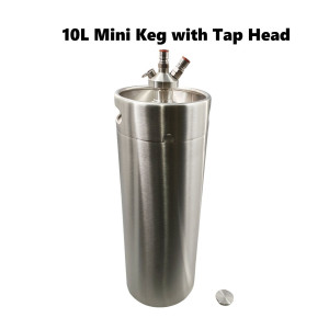 10L MINI Stainless Steel KEG WITH TAP HEAD