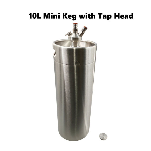 10L MINI Stainless Steel KEG WITH TAP HEAD