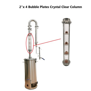 4 x 2" Bubble Plates Crystal clear Column
