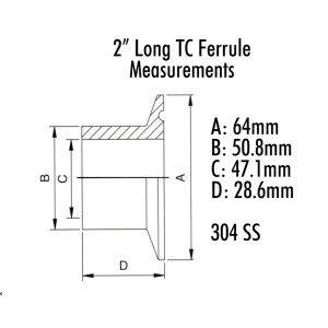 2 Inch Tri-Clover Ferrule