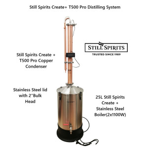 New Still Spirits Create+ T500 Pro Copper Condensor Still Kit - 25L Still Spirits Boiler