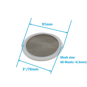 3 Inch TC Stainless Mesh Screen PTFE (Teflon & 60 mesh)