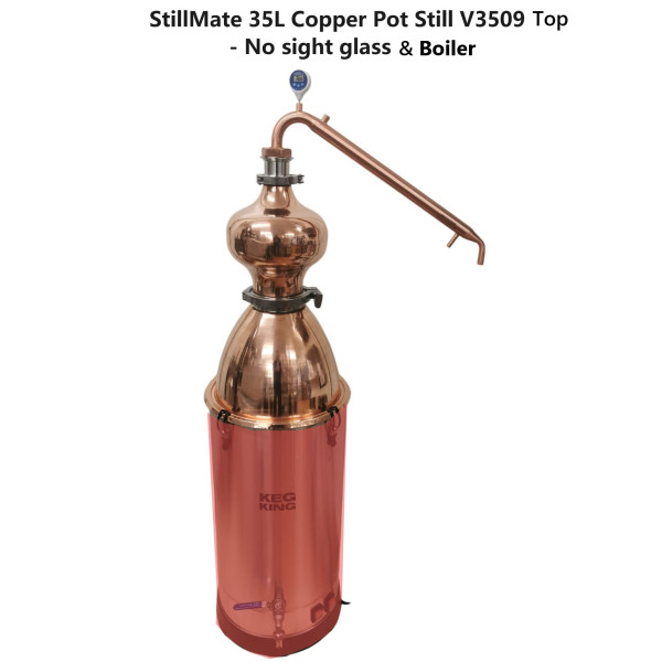35L Alembic Copper Pot  still Top V3509 No Boiler - No sight glass