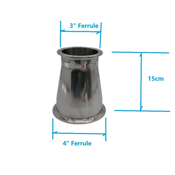 4"-3" SS Tri-clover Reducer