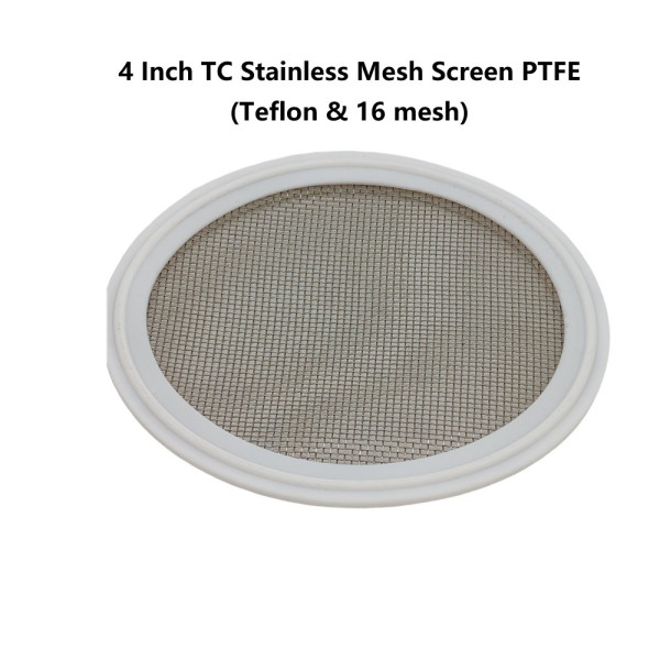4 Inch TC Stainless Mesh Screen PTFE (Teflon & 16 mesh)