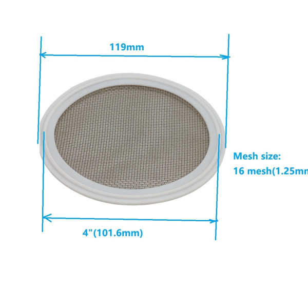 4 Inch TC Stainless Mesh Screen PTFE (Teflon & 16 mesh)