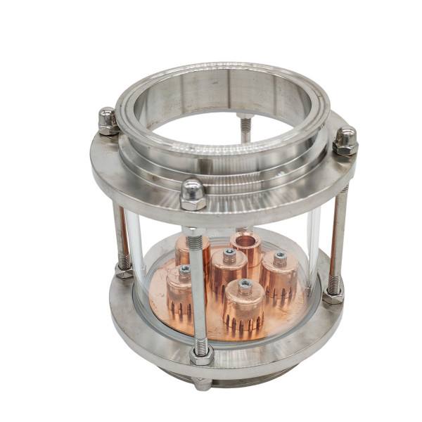 4 Inch Sight Glass with copper bubble plates