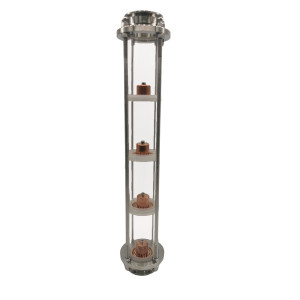 4 x 2" Bubble Plates Crystal clear Column