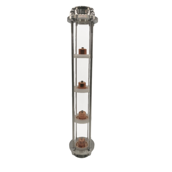 4 x 2" Bubble Plates Crystal clear Column