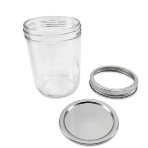 12 x 500mL Wide Mouth Mason Jars & Lids