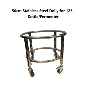 Heavy Duty 50cm Stainless steel Dolly(with Wheels) for 125L Kettle/Fermenter