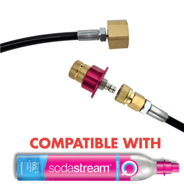 72 inch Quick Disconnect FreedomOne Terra Sodastream Adapter Hose - (1.8m)